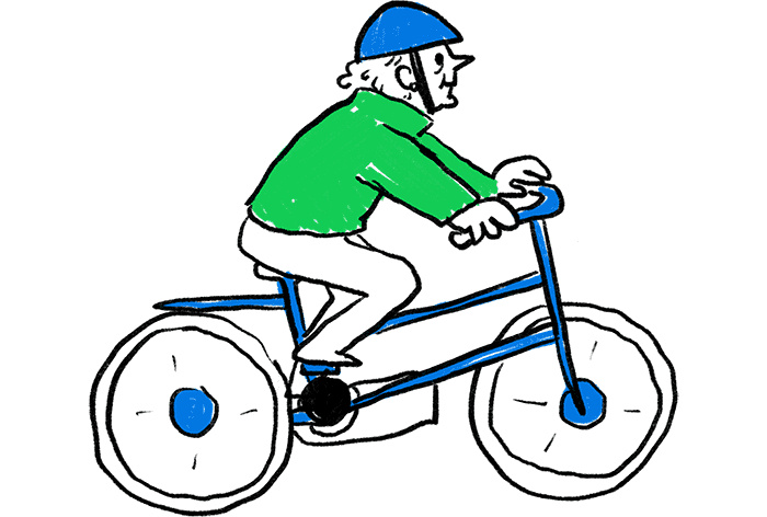 Person biking