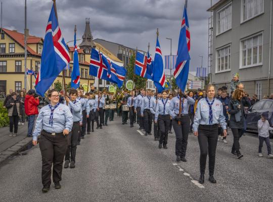 Skátar á 17. júní