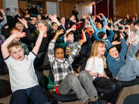 Happy kids at Breiðholtsskóli