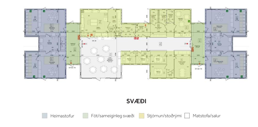 Teikning af svæðaskiptingu Ævintýraborgar