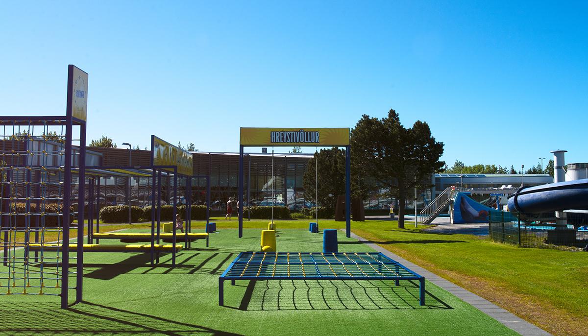 Fitness area at Laugardalslaug Pool