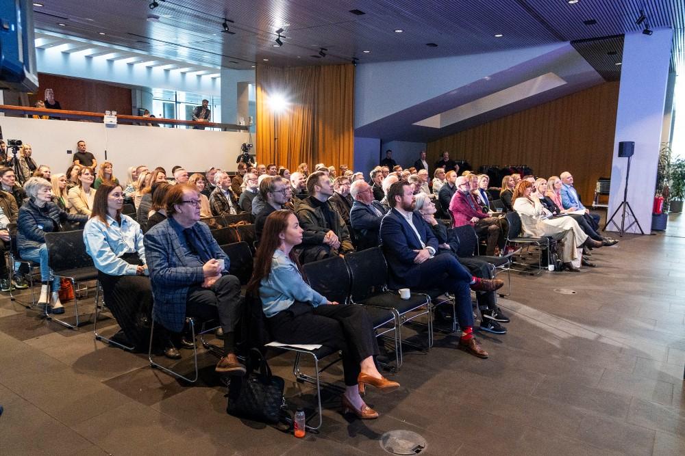 Gestir á fundi um Athafnaborgina í Tjarnarsal 2023.