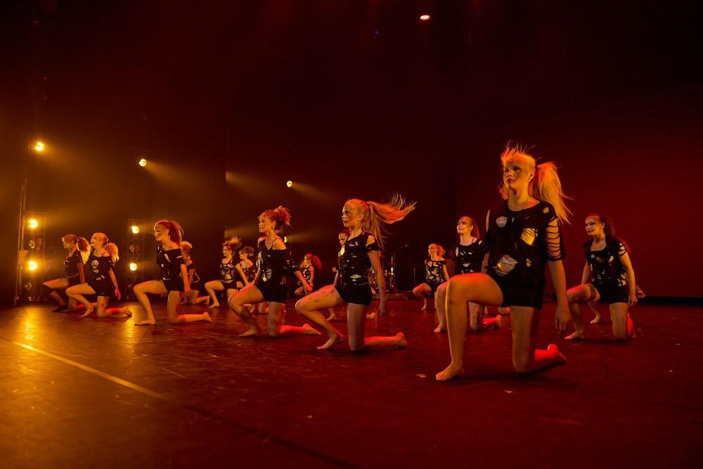 Laugalækjarskóli's performance in Skrekkur 2025.