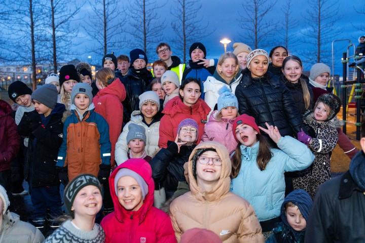 Happy Engjaskóli students.