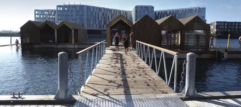 Floating saunas in Copenhagen.