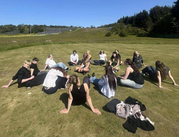 Peer educators at a team-building session last summer.