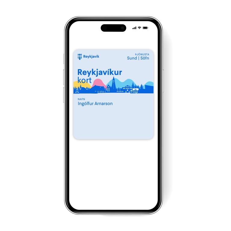 The digital Reykjavík Card displayed on a smartphone