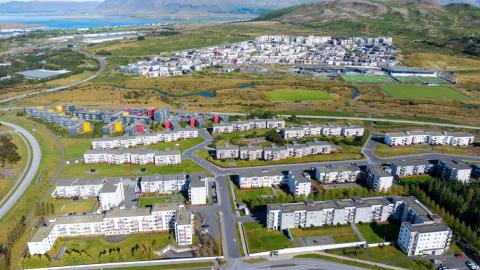 Loftmynd yfir Grafarholt og Úlfarsárdal