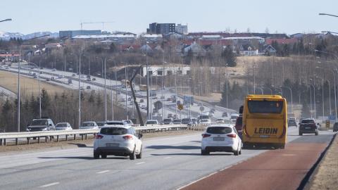 cars on a highway
