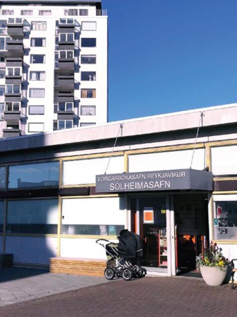 Entrance to Sólheimar City Library.
